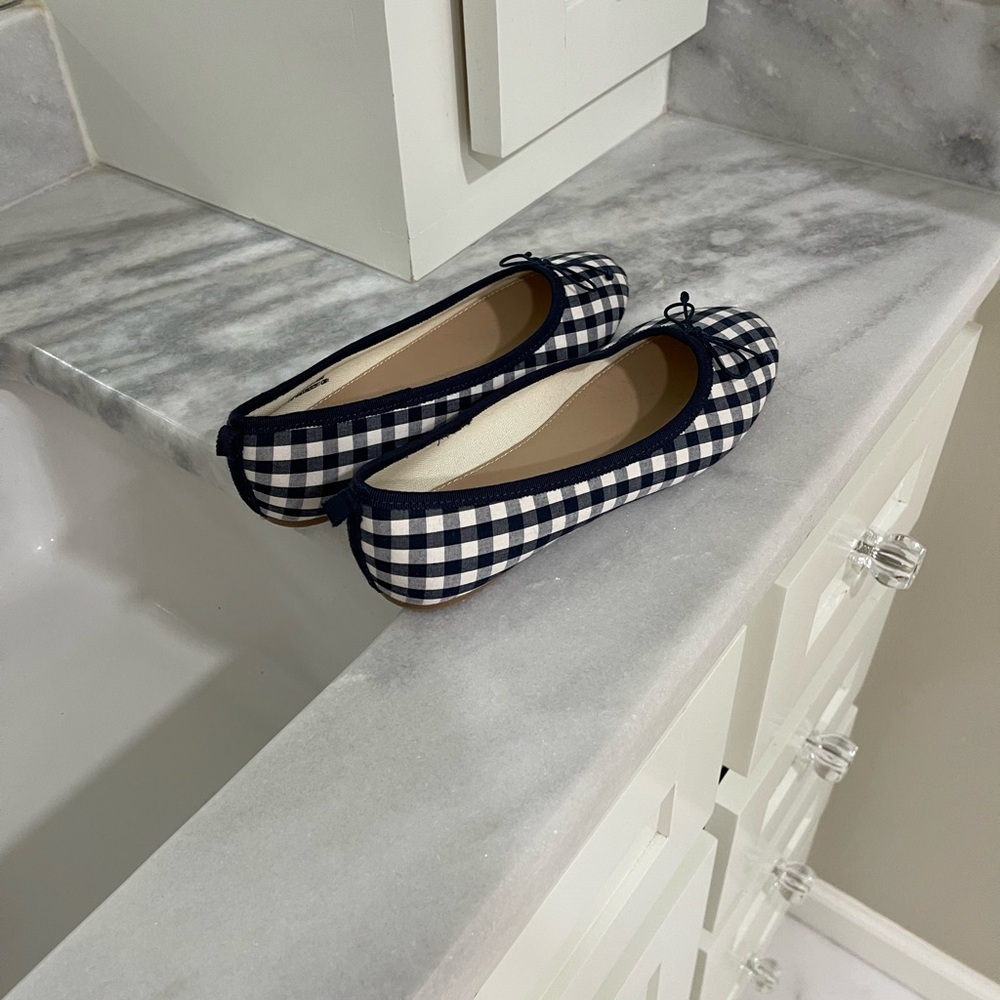 J. Crew Black and White Dress Shoes Timeless Gingham Pattern